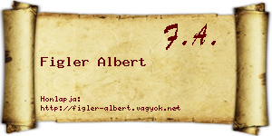 Figler Albert névjegykártya